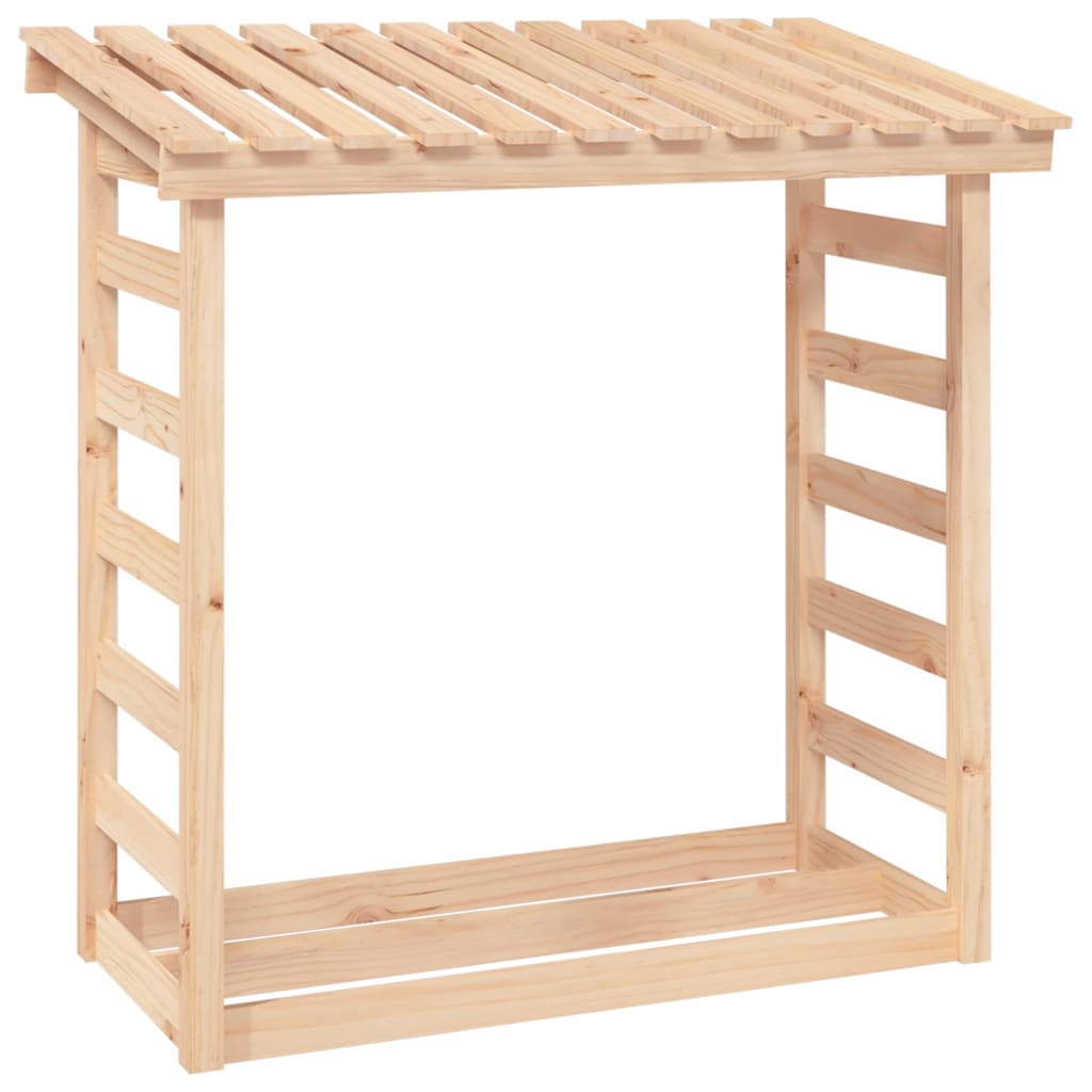 Brændestativ 108x64,5x110 cm massiv fyrretræ