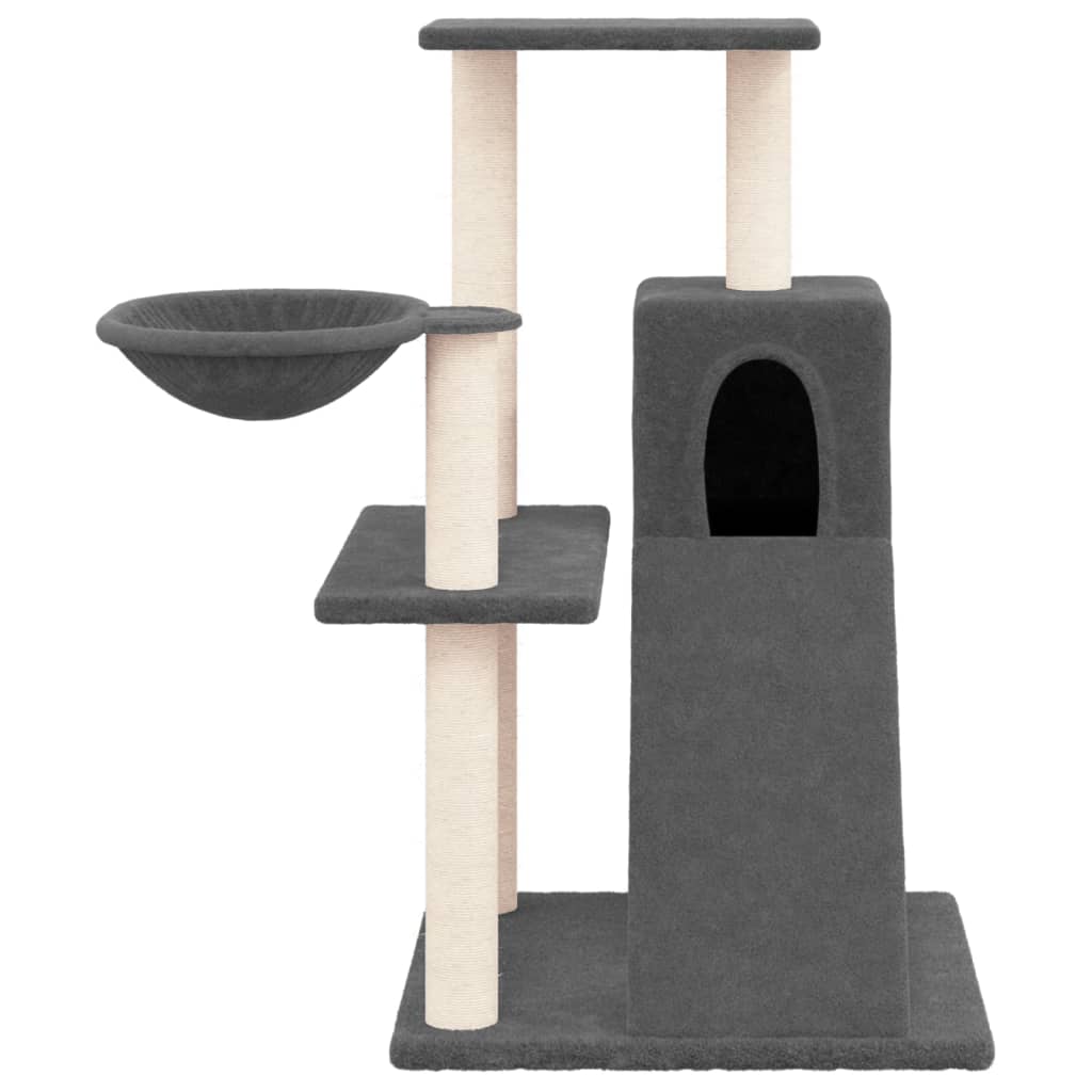 Kradsestolpe med sisal kradsestolper mørkegrå 82 cm