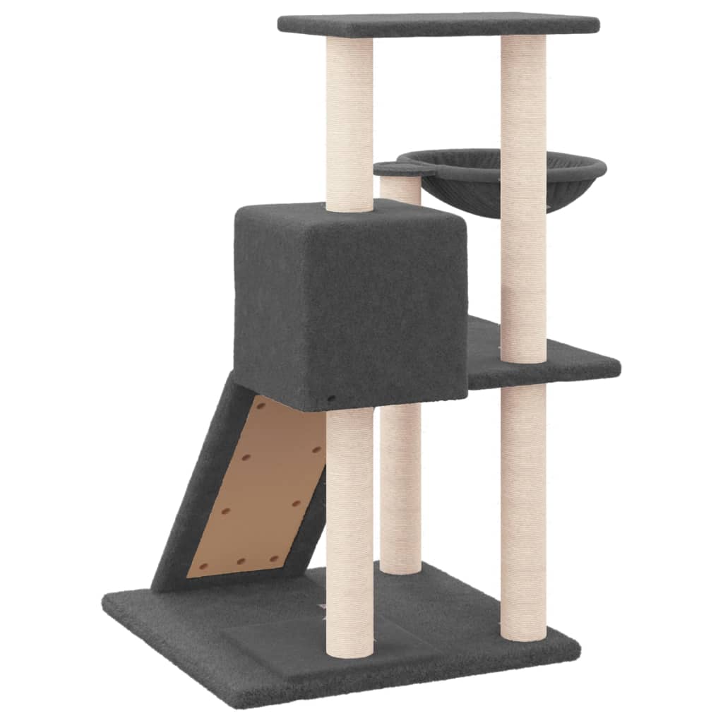 Kradsestolpe med sisal kradsestolper mørkegrå 82 cm