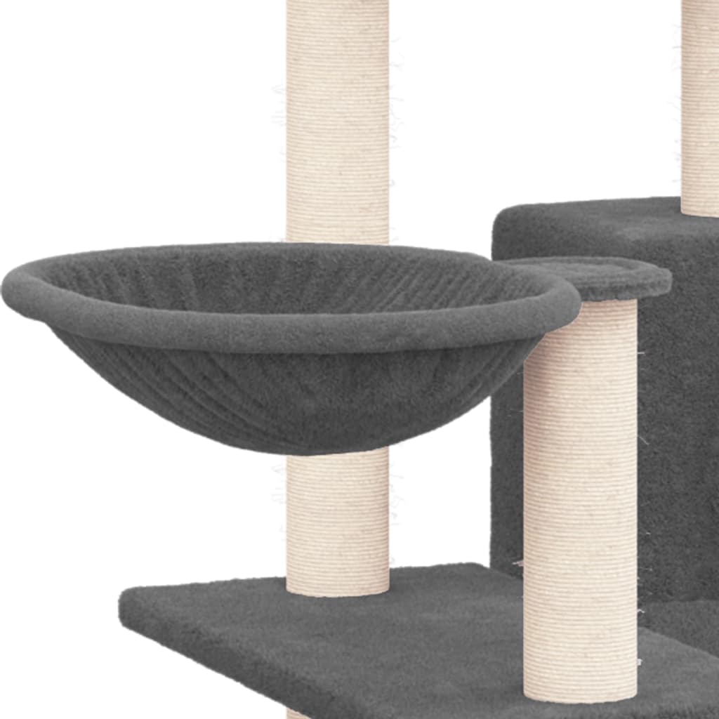 Kradsestolpe med sisal kradsestolper mørkegrå 82 cm