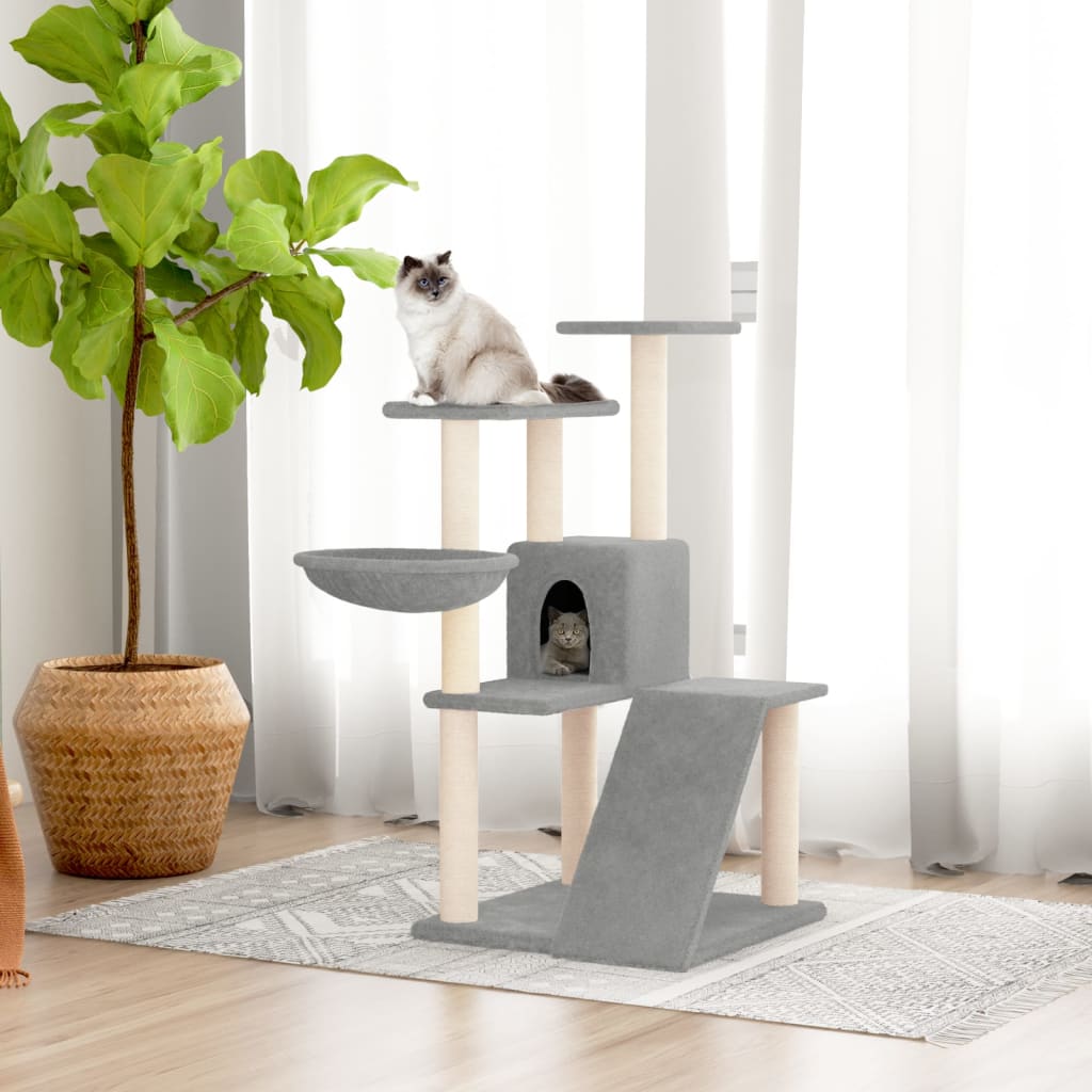 Kradsestolpe med sisal kradsestolpe lysegrå 94 cm