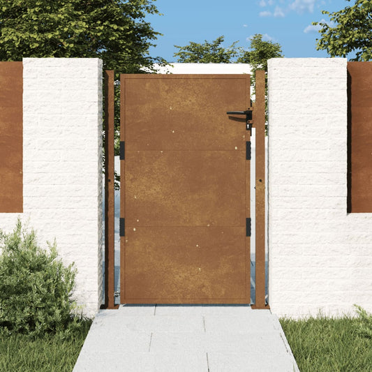 Gartentor 105 x 130 cm Cortenstahl