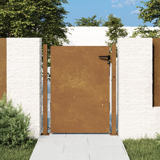 Gartentor 105 x 130 cm Cortenstahl