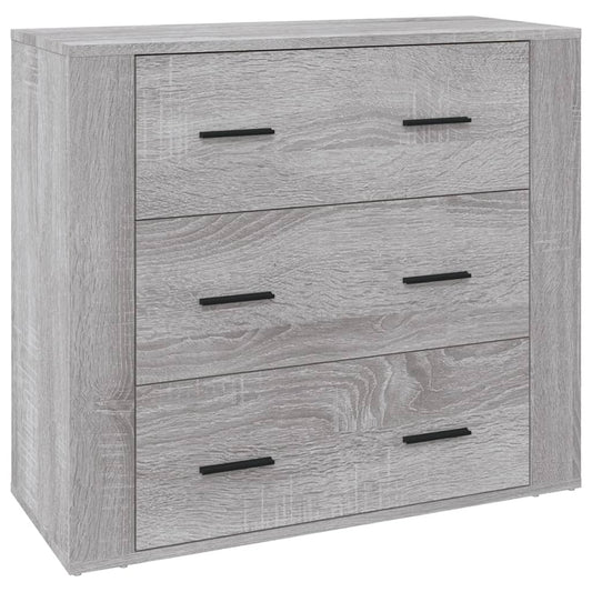 Sideboard Grau Sonoma 80x33x70 cm Holzwerkstoff