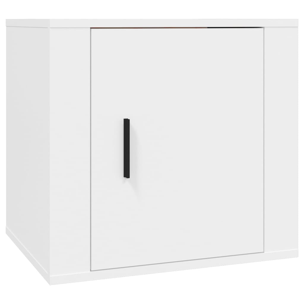 Sengeborde 2 stk Hvide 50x39x47 cm