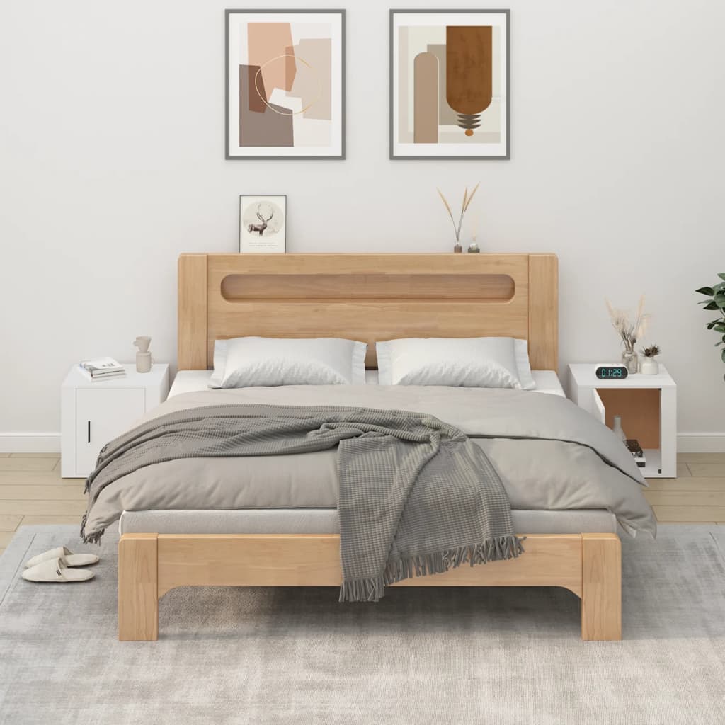 Sengeborde 2 stk Hvide 50x39x47 cm