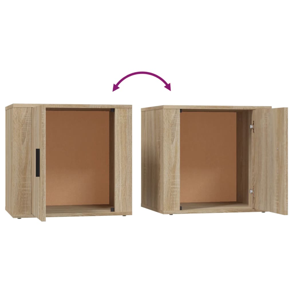 Sengeborde 2 stk Sonoma eg 50x39x47 cm