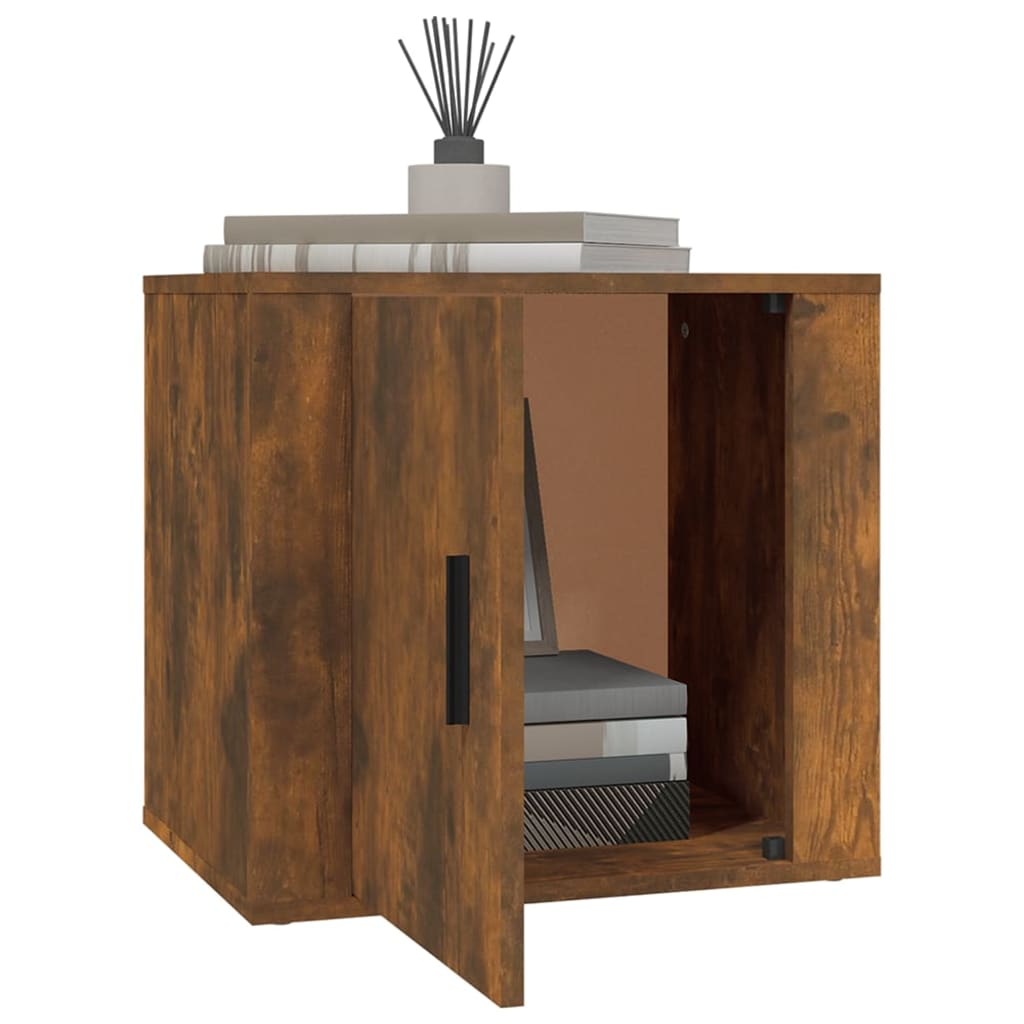 Sengeborde 2 stk Røget eg 50x39x47 cm