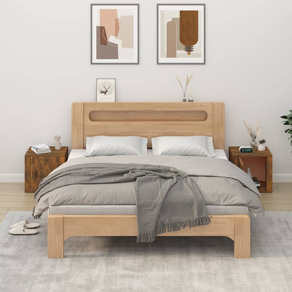 Sengeborde 2 stk Røget eg 50x39x47 cm