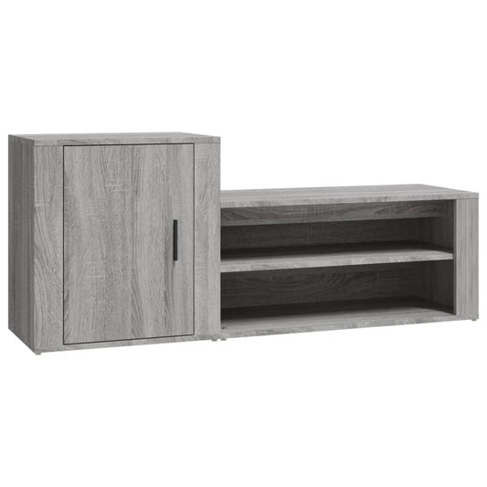 Schuhschrank Grau Sonoma 130x35x54 cm Holzwerkstoff