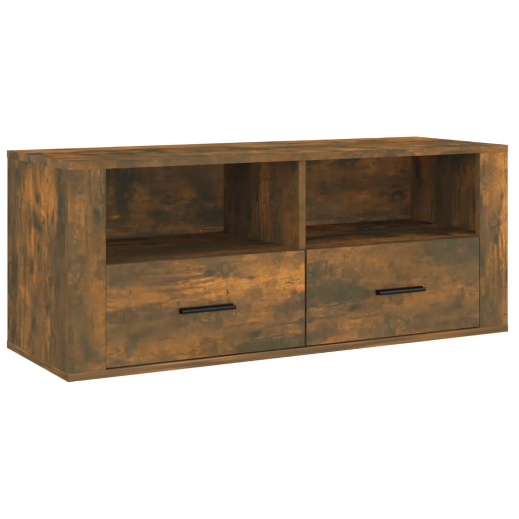 TV-møbel røget eg 100x35x40 cm træmateriale