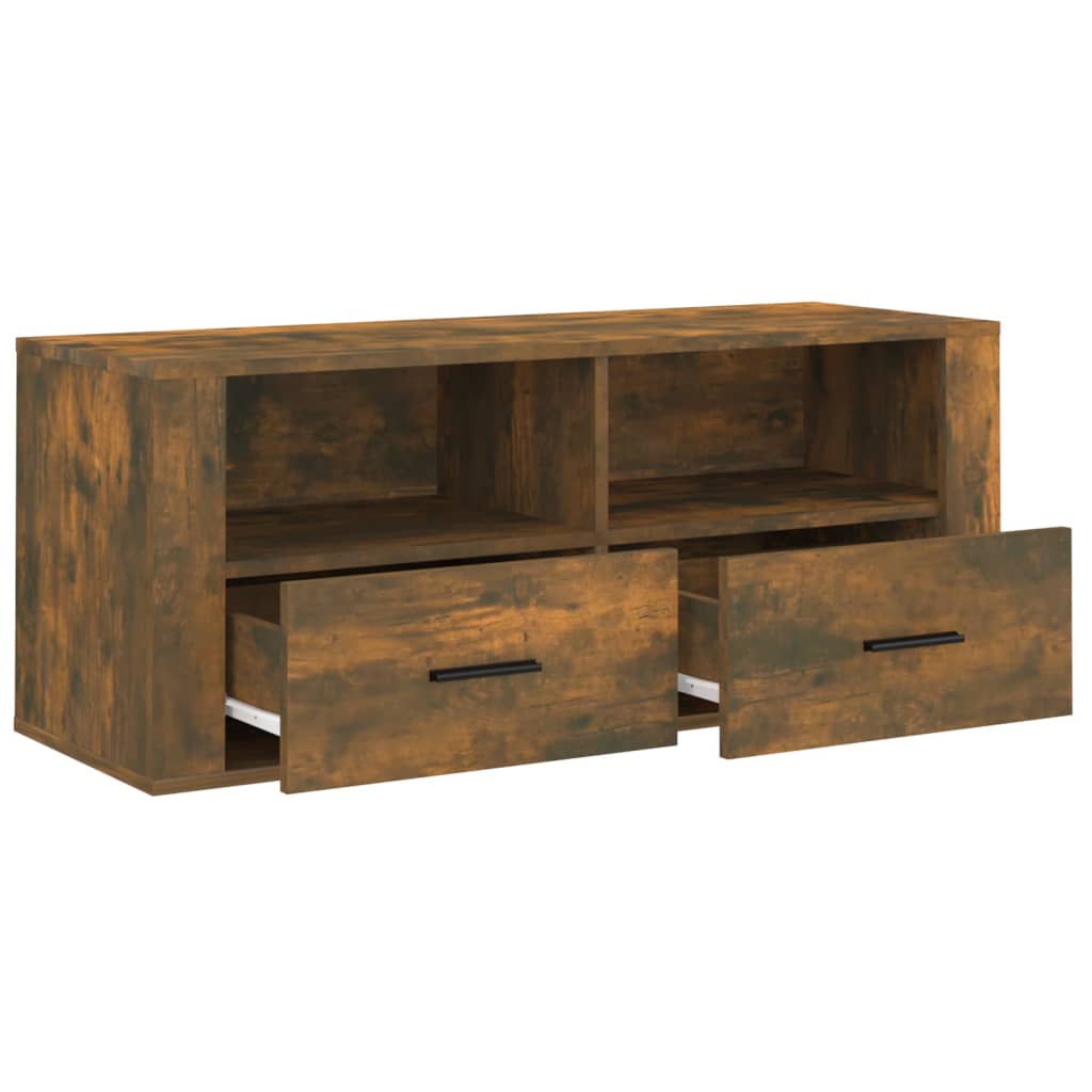 TV-møbel røget eg 100x35x40 cm træmateriale