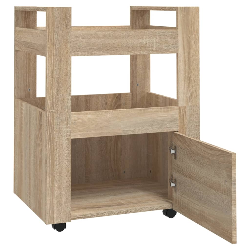 Køkkenvogn Sonoma eg 60x45x80 cm træmateriale