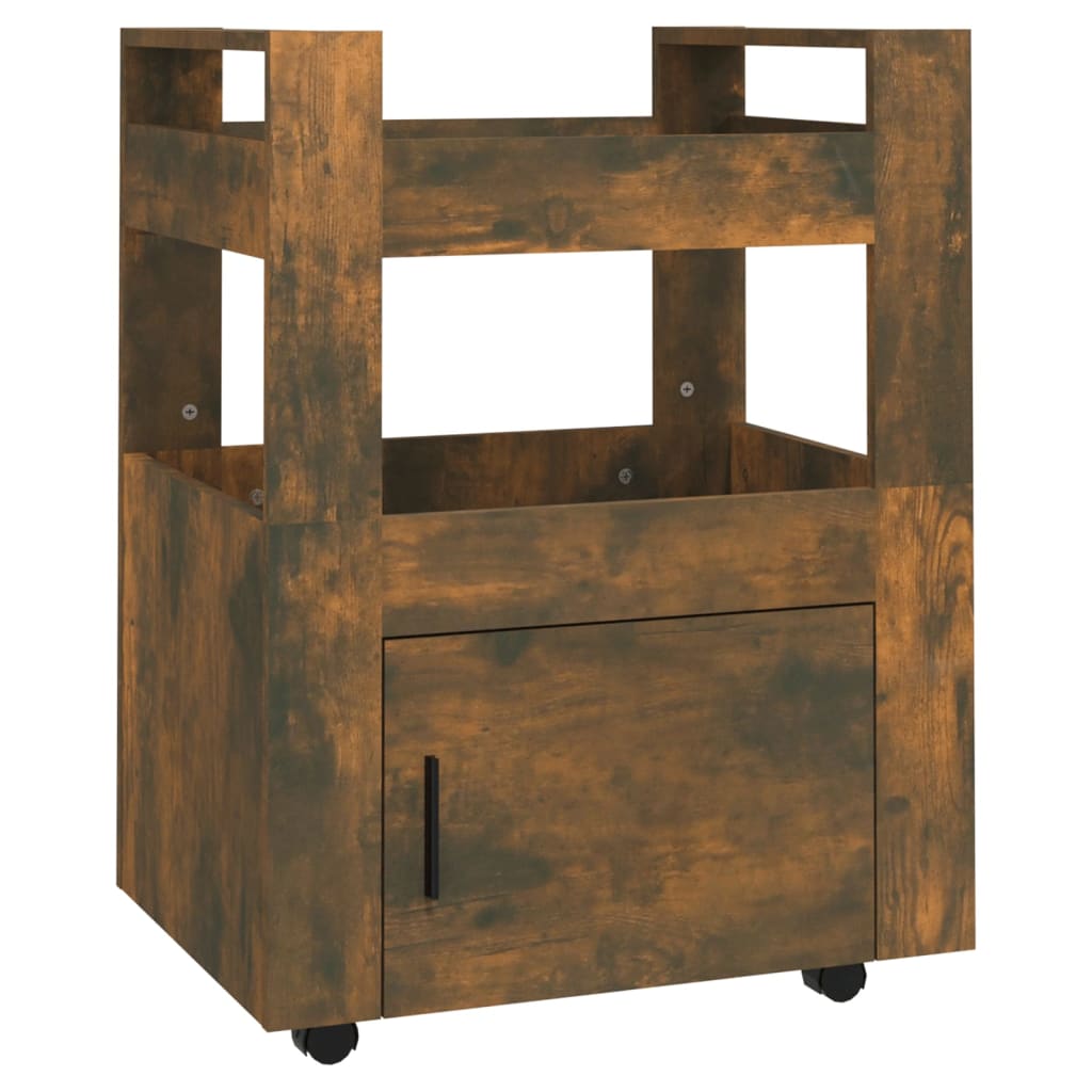 Køkkenvogn røget eg 60x45x80 cm træmateriale