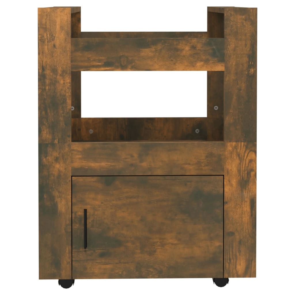 Køkkenvogn røget eg 60x45x80 cm træmateriale