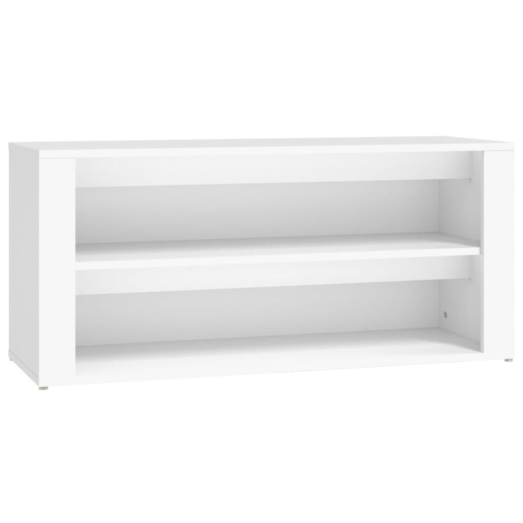 Skostativ Hvid 100x35x45 cm Træmateriale