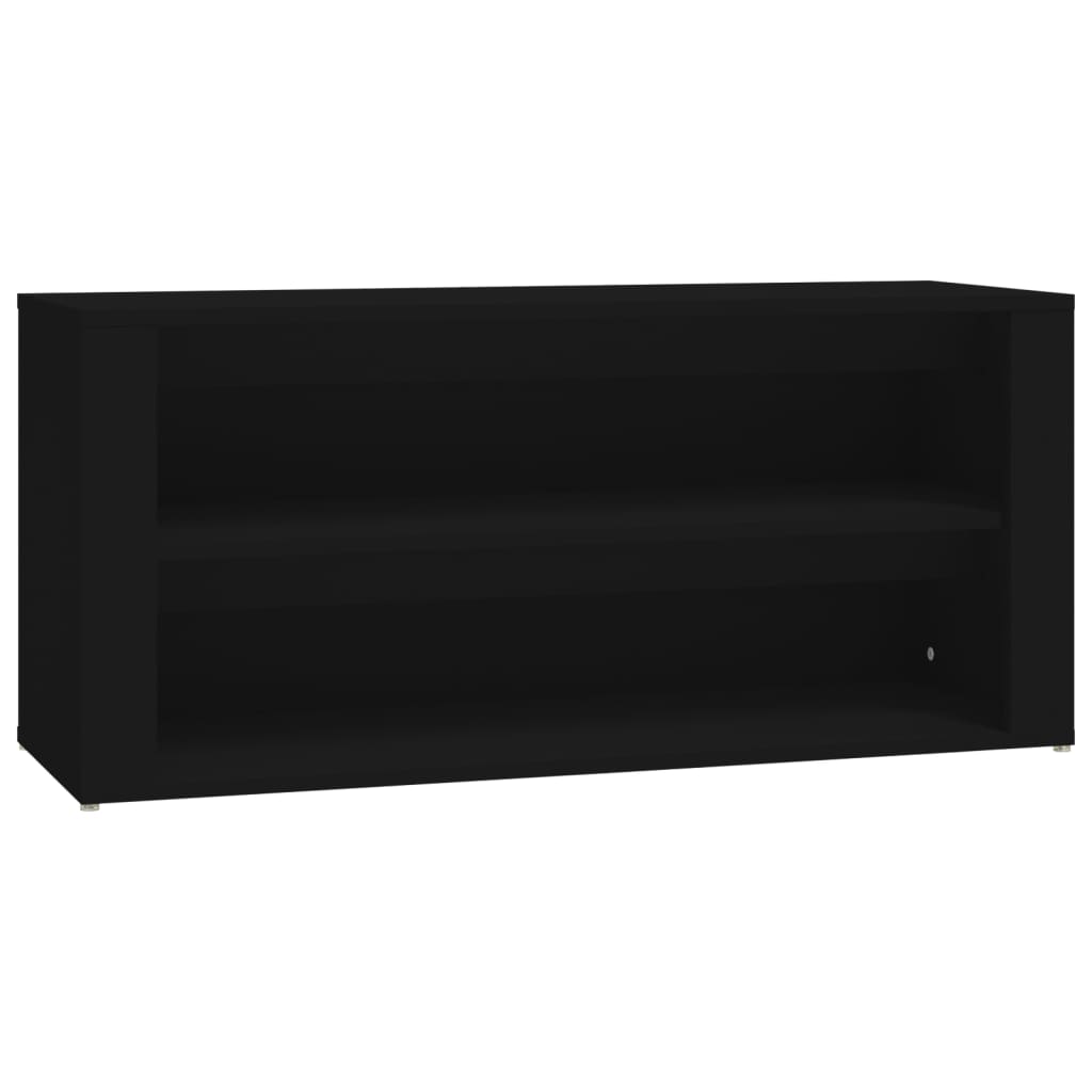 Skostativ Sort 100x35x45 cm Træmateriale
