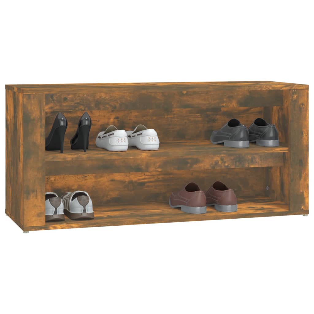 Skostativ røget eg 100x35x45 cm træmateriale