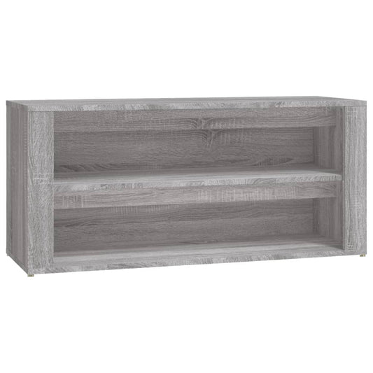 Schuhregal Grau Sonoma 100x35x45 cm Holzwerkstoff