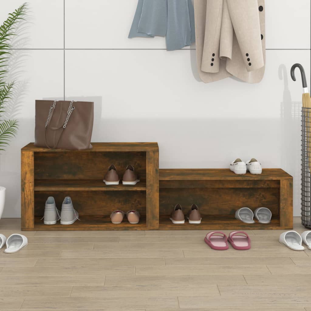 Skoskab Røget Eg 150x35x45 cm Træ Materiale