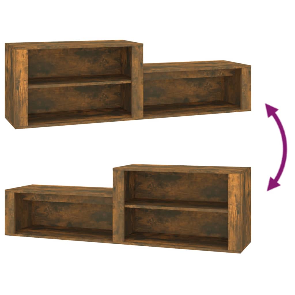 Skoskab Røget Eg 150x35x45 cm Træ Materiale