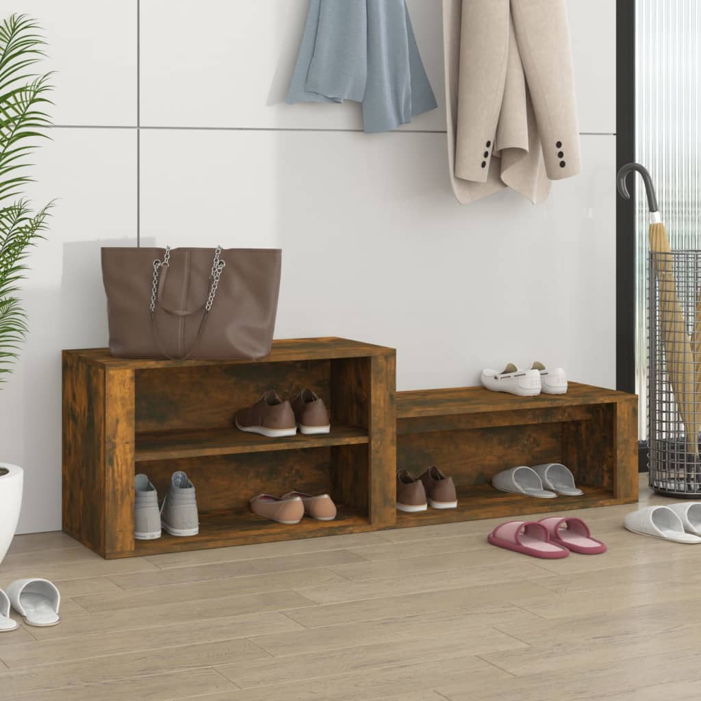 Skoskab Røget Eg 150x35x45 cm Træ Materiale
