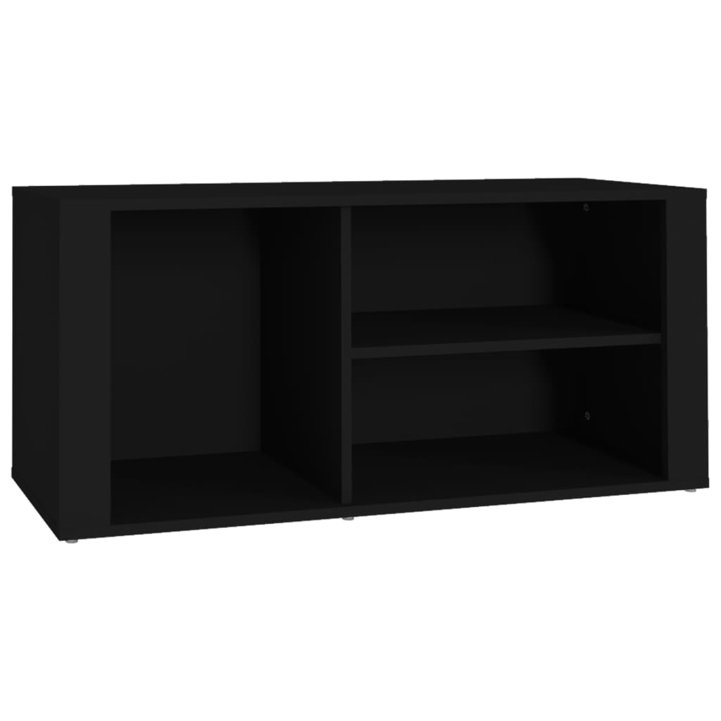 Skostativ Sort 100x35x45 cm Træmateriale