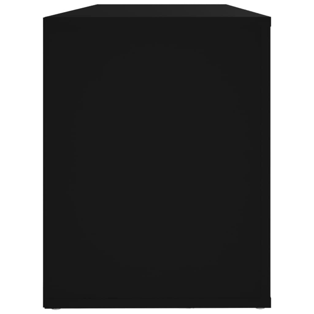 Skostativ Sort 100x35x45 cm Træmateriale