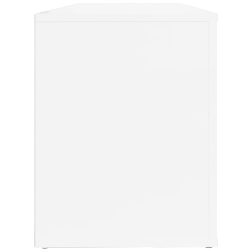 Skostativ højglans hvid 100x35x45 cm træmateriale