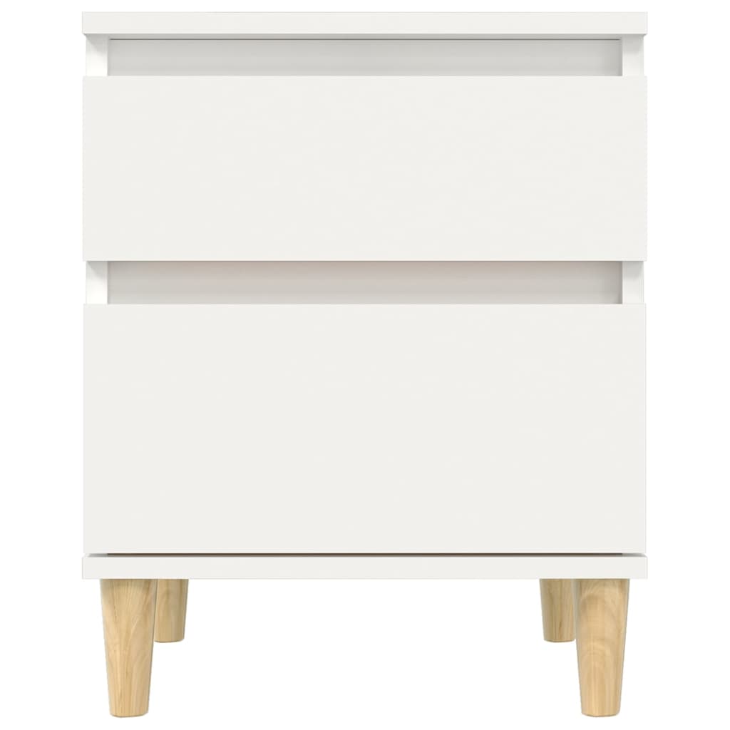 Sengeborde 2 stk Hvide 40x35x50 cm