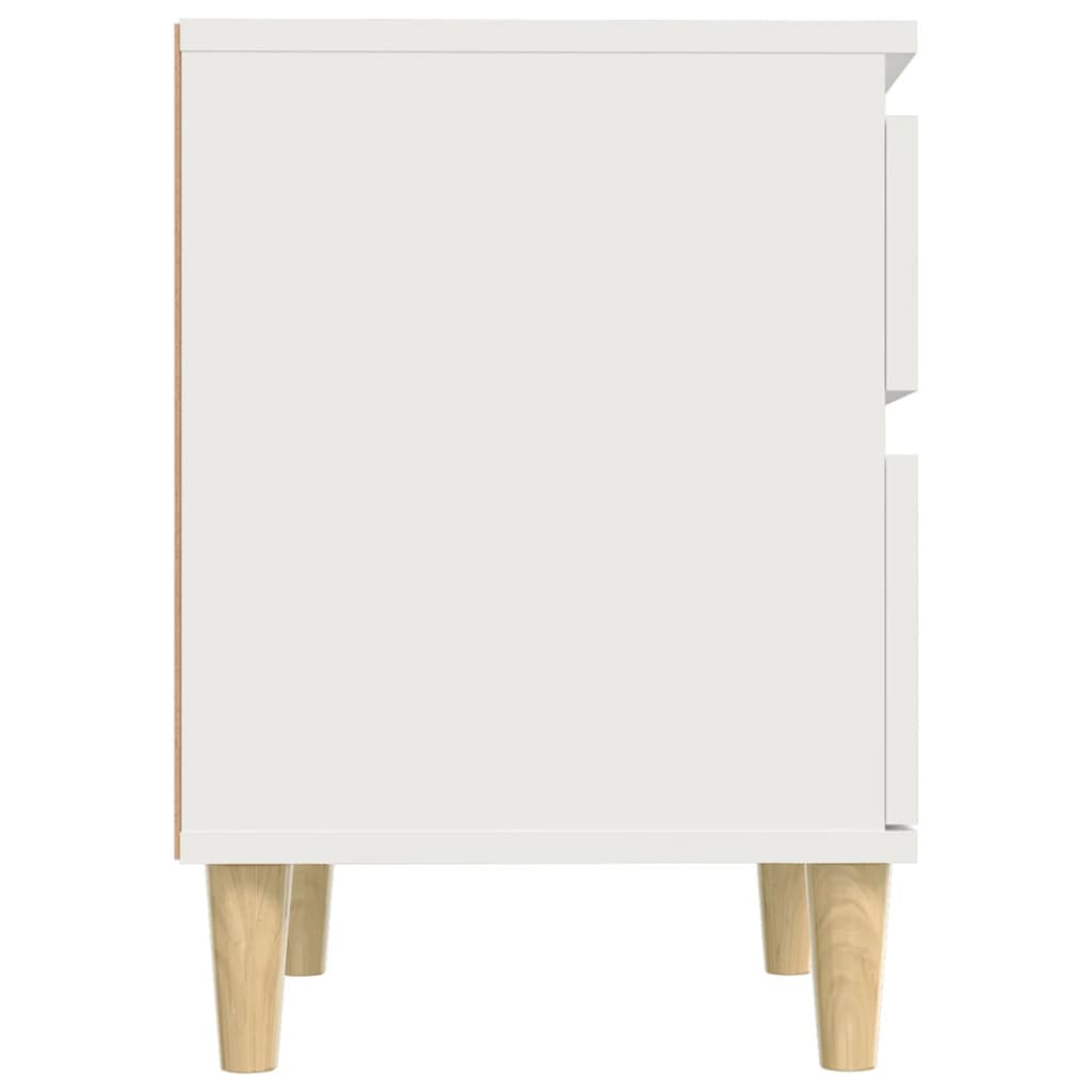 Sengeborde 2 stk Hvide 40x35x50 cm