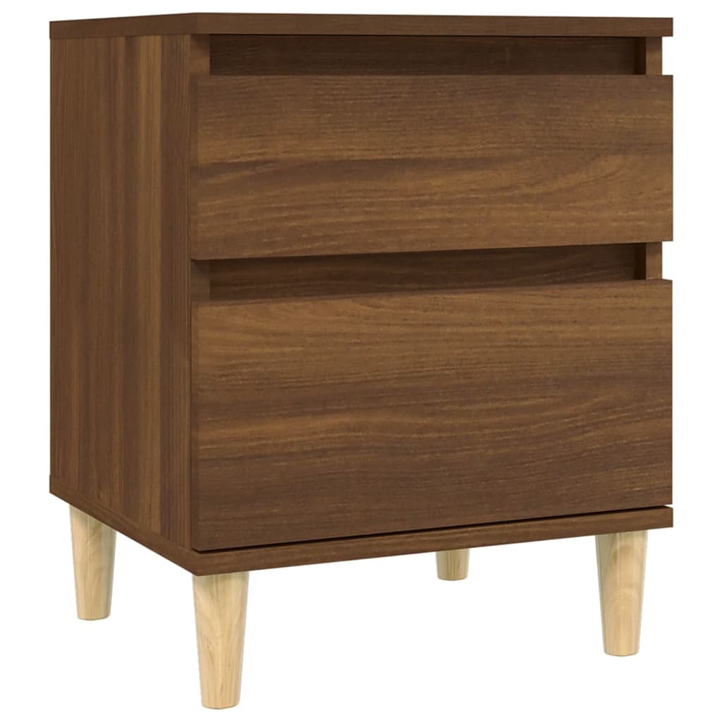 Sengeborde 2 stk Brun eg look 40x35x50 cm