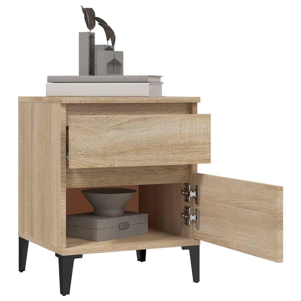 Sengeborde 2 stk Sonoma eg 40x35x50 cm