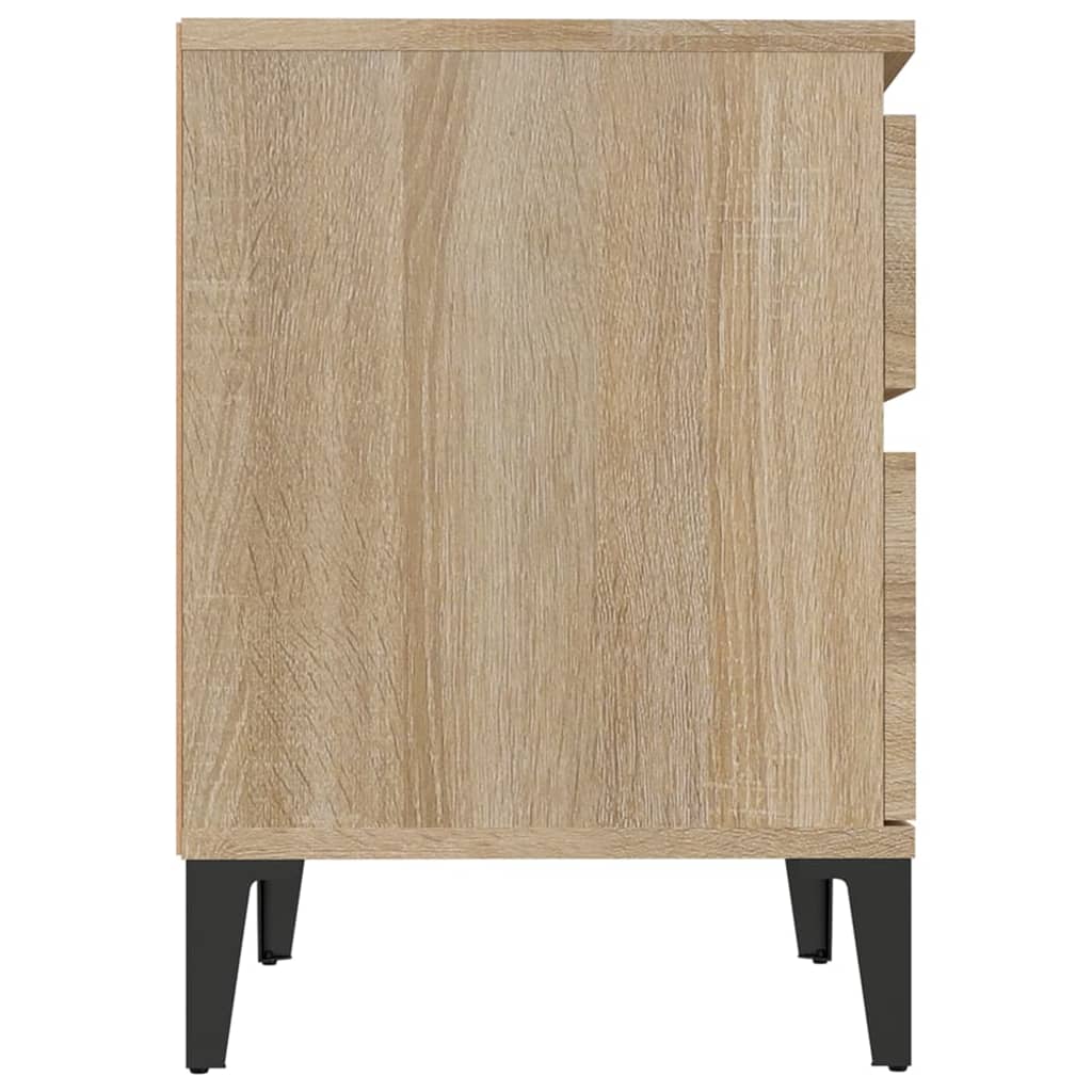Sengeborde 2 stk Sonoma eg 40x35x50 cm