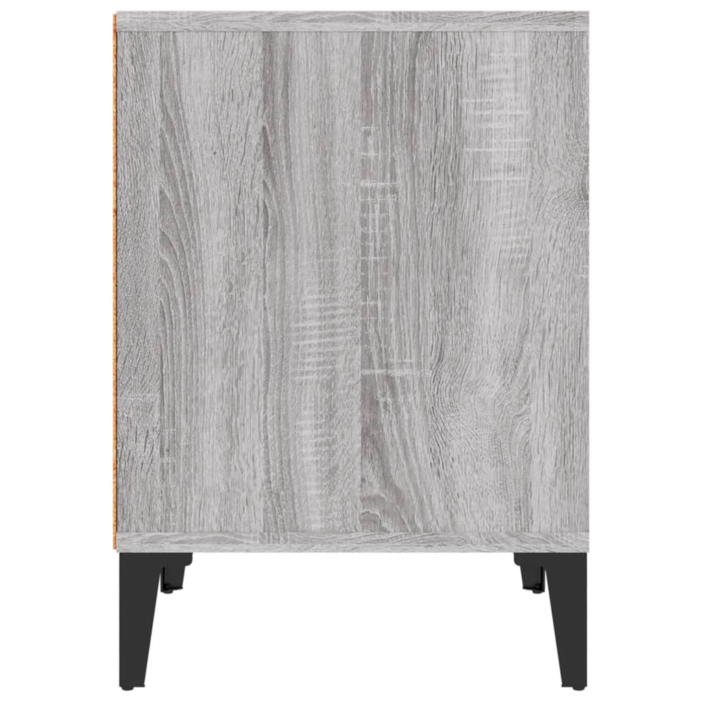 Nachttische 2 Stk. Grau Sonoma 40x35x50 cm