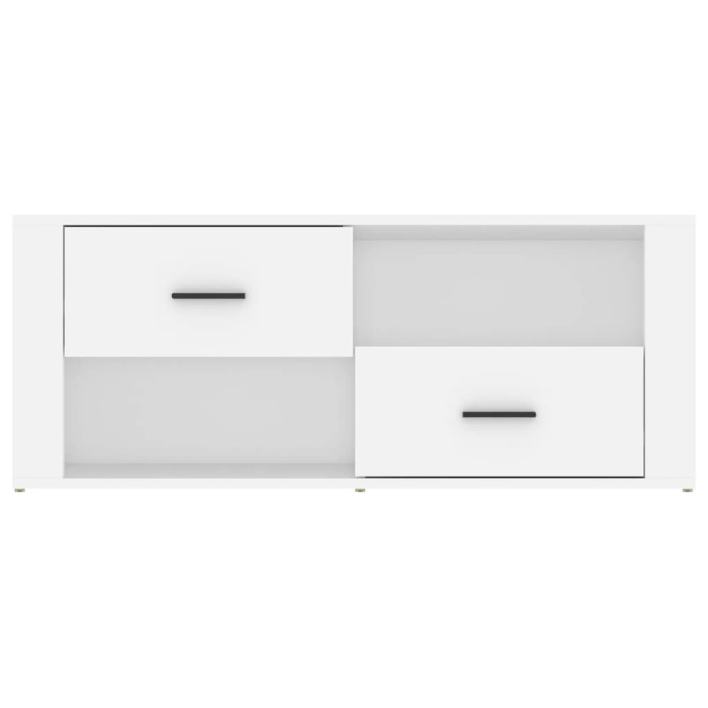 TV-skab Hvid 100x35x40 cm Træ Materiale