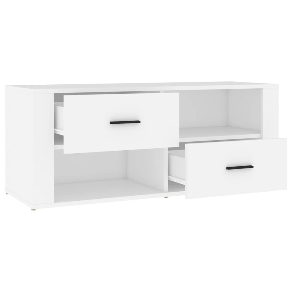 TV-skab Hvid 100x35x40 cm Træ Materiale