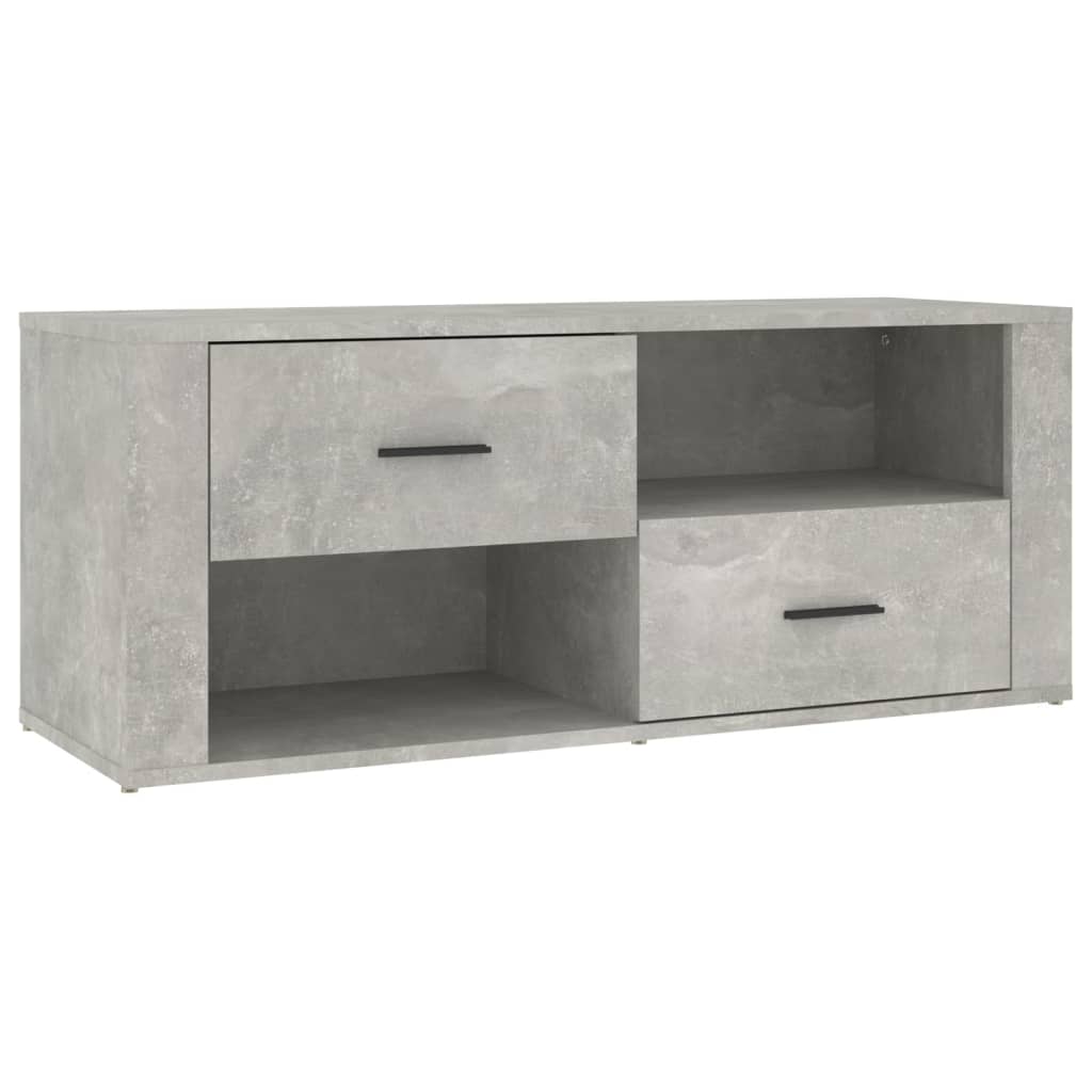 TV-møbel betongrå 100x35x40 cm træmateriale