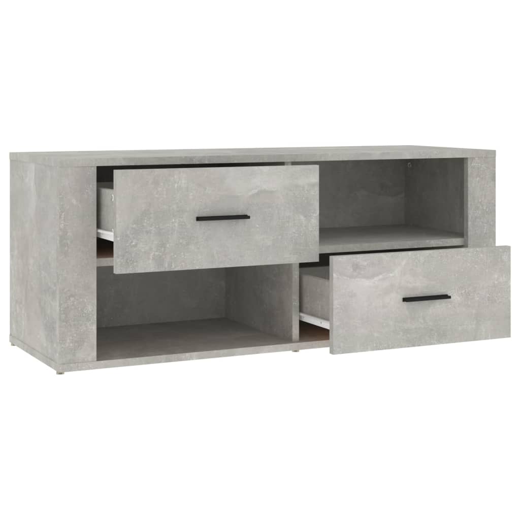 TV-møbel betongrå 100x35x40 cm træmateriale