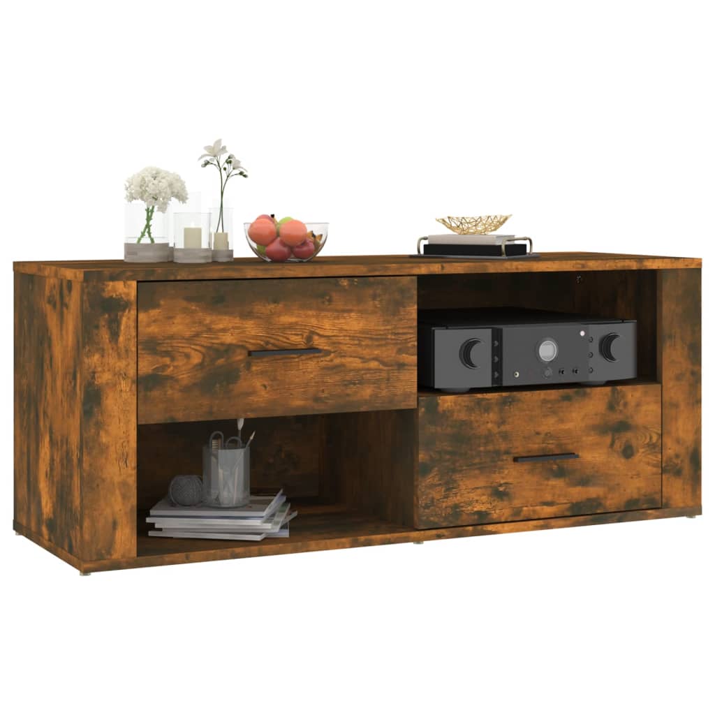 TV-møbel røget eg 100x35x40 cm træmateriale