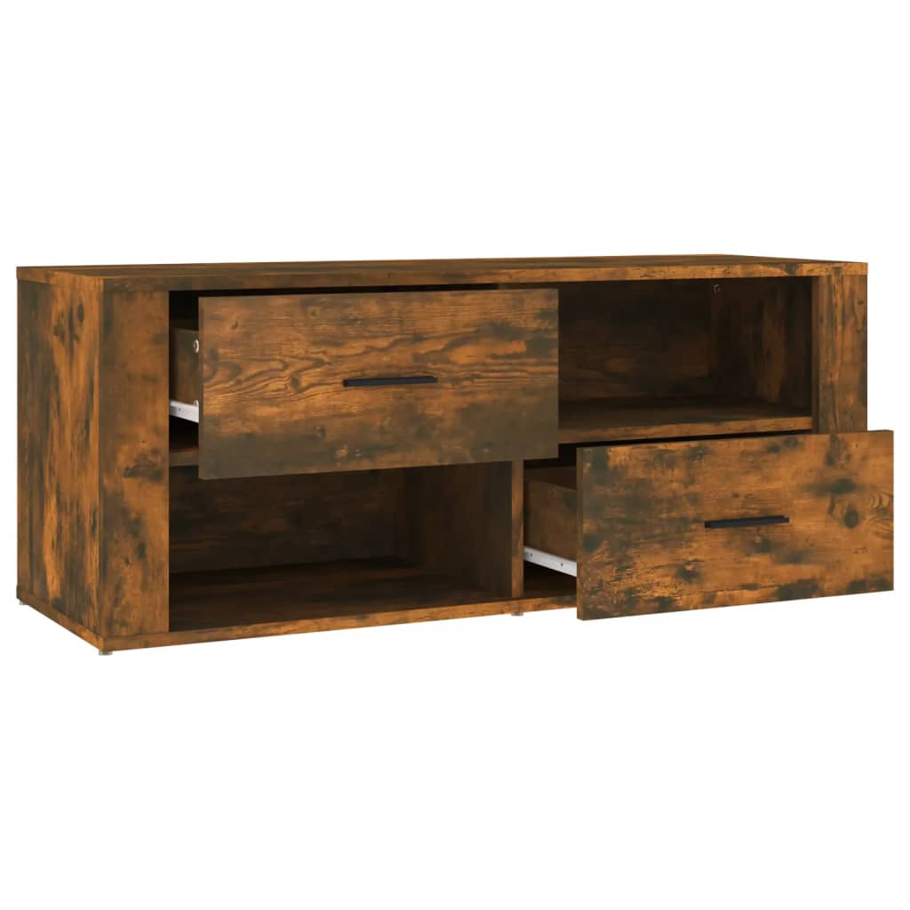 TV-møbel røget eg 100x35x40 cm træmateriale