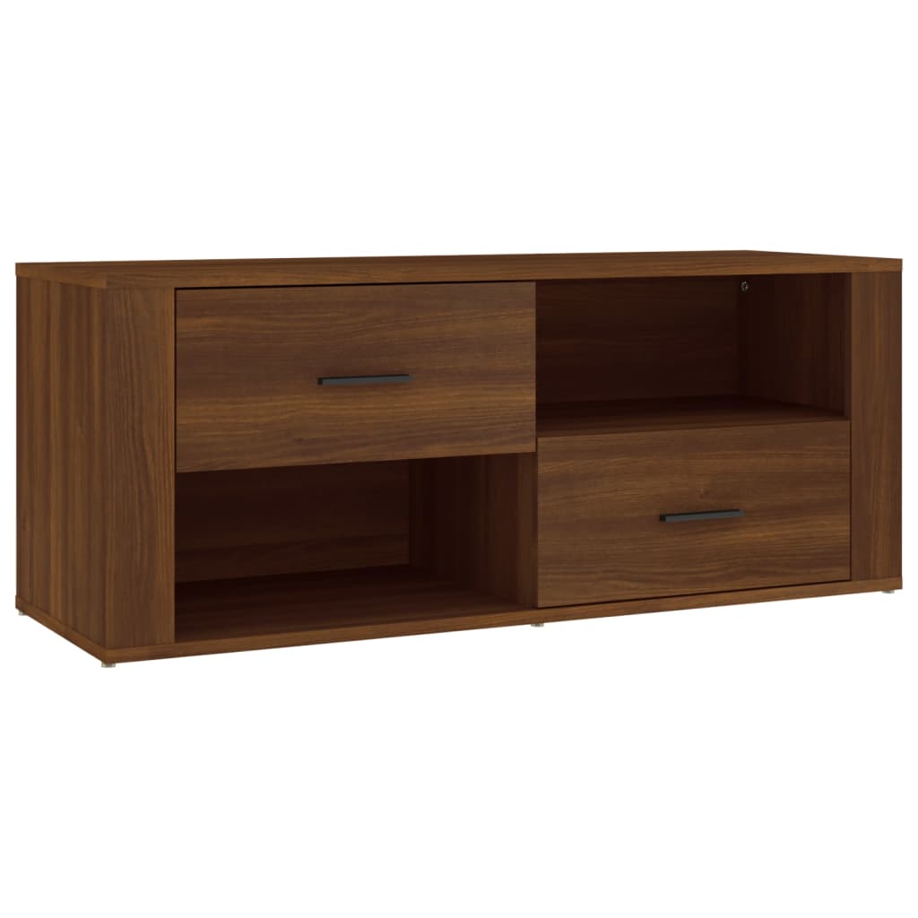 TV-skab Brun Eg Look 100x35x40 cm Træ Materiale