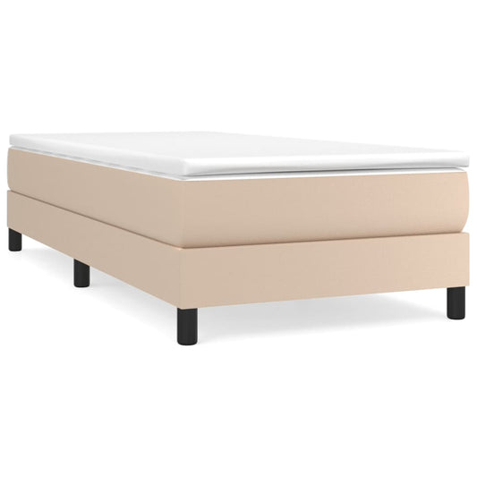 Boxspringbettgestell Cappuccino-Braun 90x190 cm Kunstleder