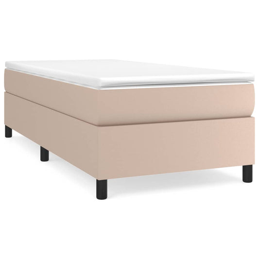 Boxspringbettgestell Cappuccino-Braun 90x190 cm Kunstleder