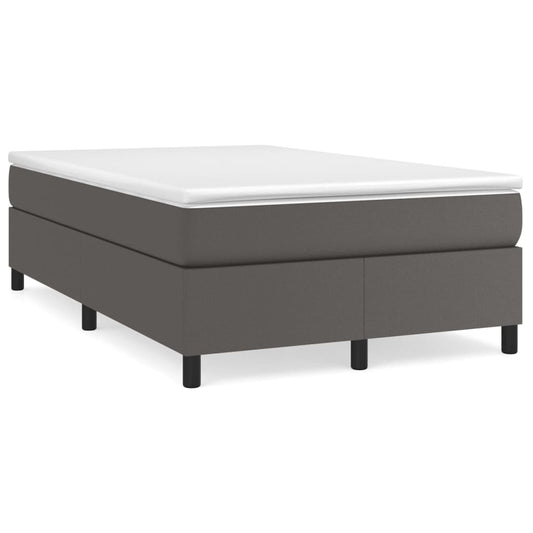 Boxspringbettgestell Grau 120x200 cm Kunstleder