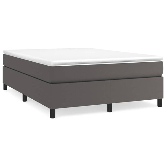 Boxspringbettgestell Grau 140x200 cm Kunstleder