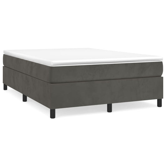 Boxspringbettgestell Dunkelgrau 140x190 cm Samt
