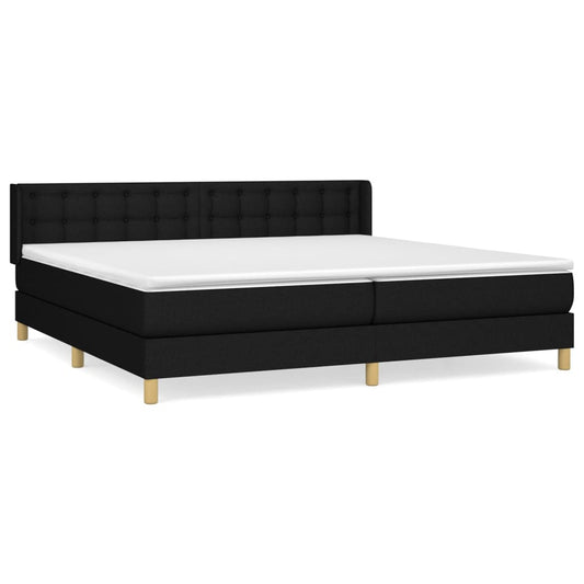 Boxspringbett mit Matratze Schwarz 160x200 cm Stoff