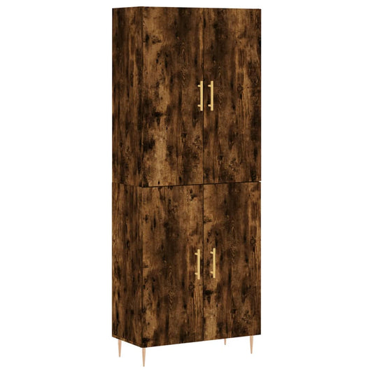 Highboard Räuchereiche 69,5x34x180 cm Holzwerkstoff