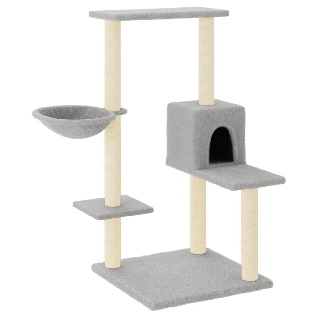 Kradsestolpe med sisal kradsestolpe lysegrå 95 cm
